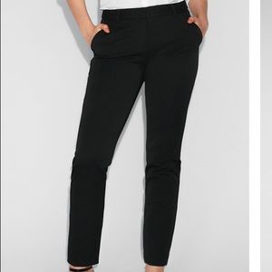 Black Express Mid Rise Columnist Ankle Dress Pants